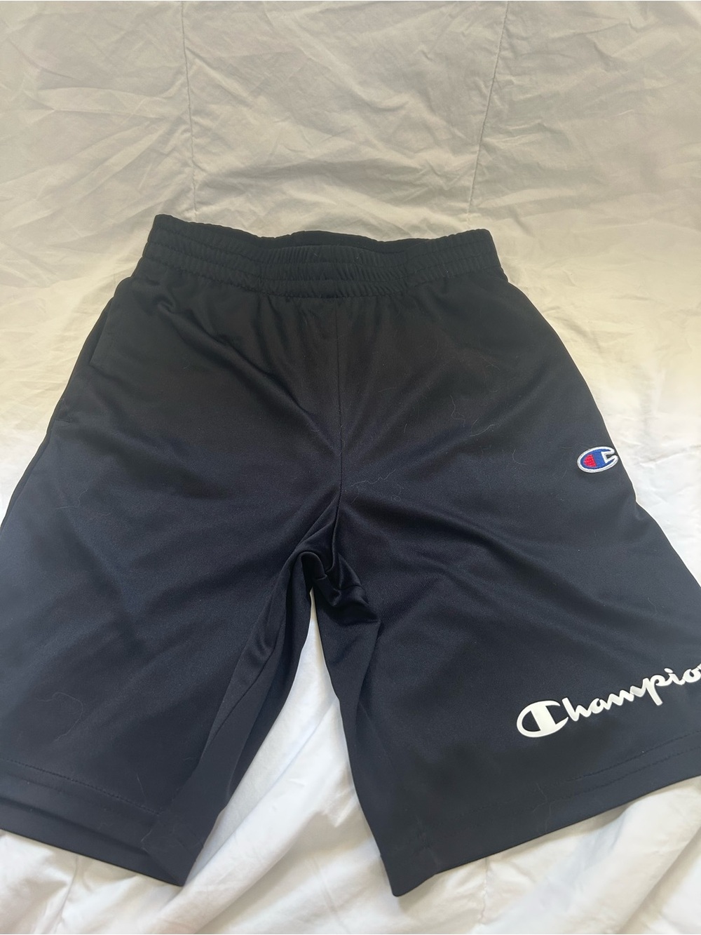 Champion Boys Black Athletic Shorts Logo Size M
